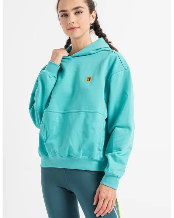 Hanorac cu maneci cazute pentru tenis Court, Verde menta