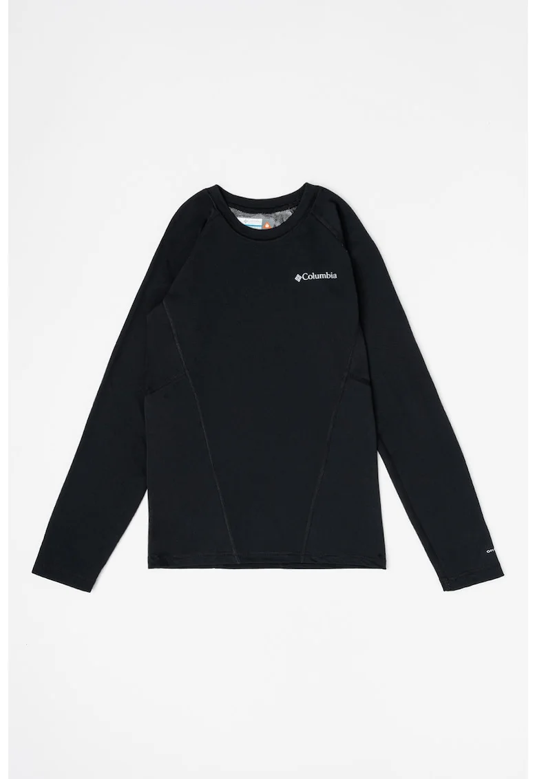 Bluza cu maneci raglan pentru drumetii, trekking si ski Midweight, Negru stins