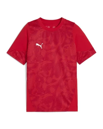 Tricou cu model, pentru fotbal, Rosu vermillion