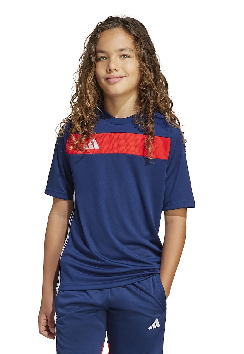 Tricou pentru fotbal Tiro Essentials, Rosu/Bleumarin
