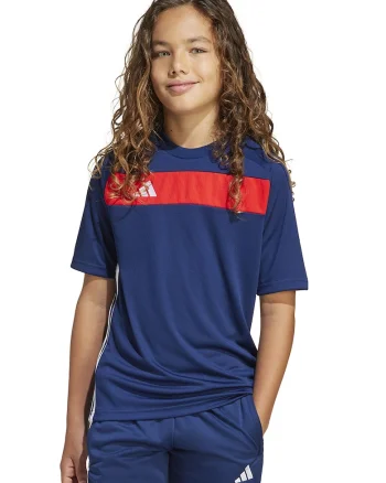 Tricou pentru fotbal Tiro Essentials, Rosu/Bleumarin