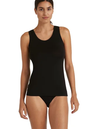 Top din amestec de lyocell si lana Daily ClimaWool, Negru
