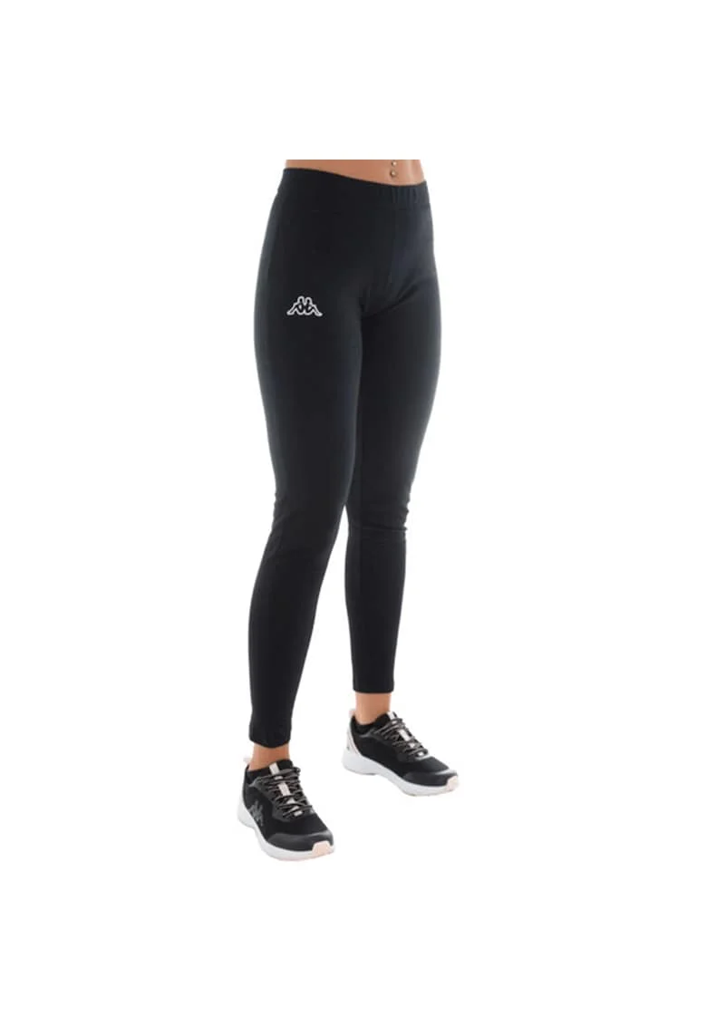 Colanti sport cu talie medie elastica din bumbac,  Logo Zapri Skin, Negru