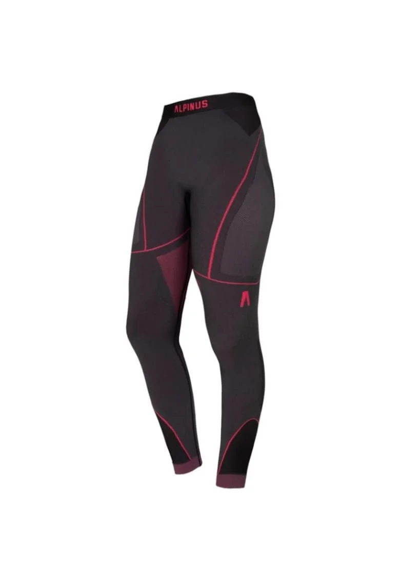 Pantaloni termoactivi dama,  Poliester, Negru/Roz, Gri/Roz