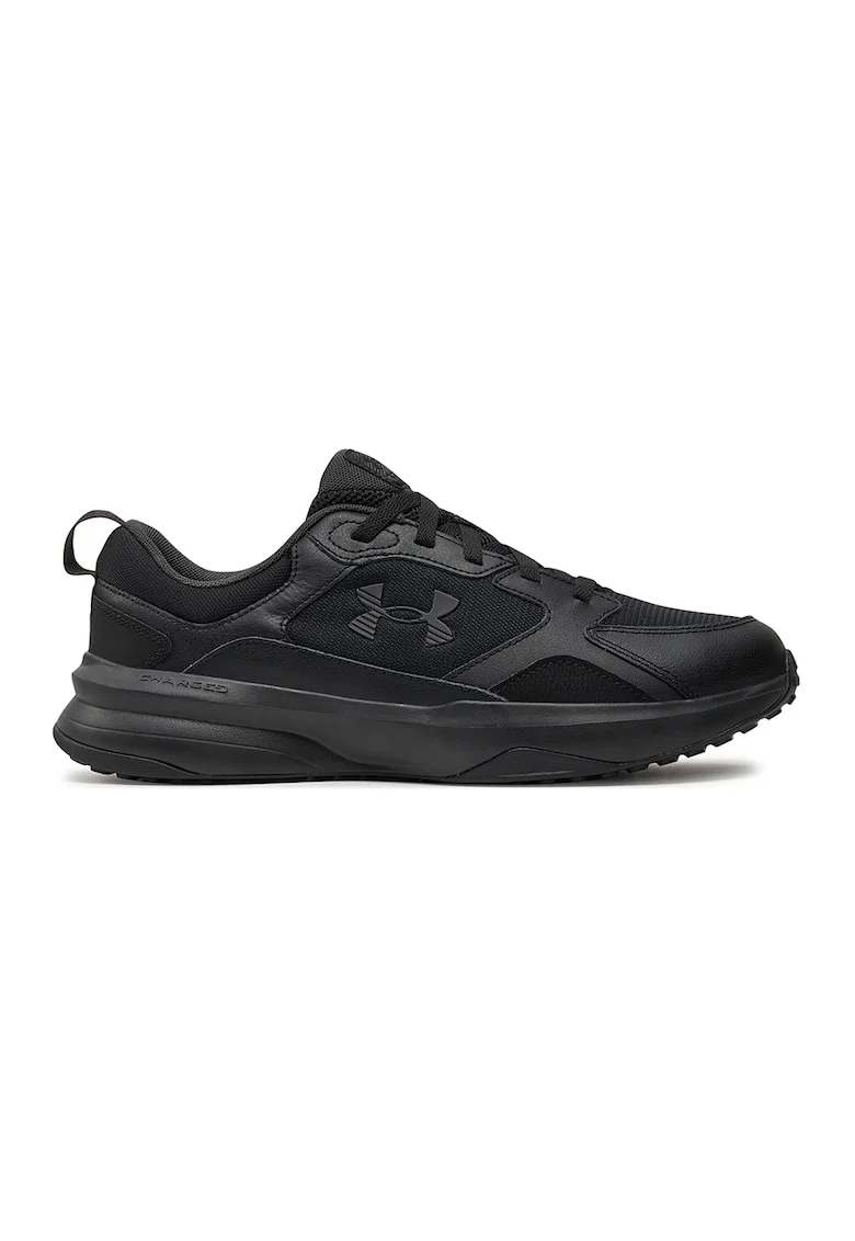 Pantofi Charged Edge din piele cu insertii din plasa pentru antrenament, Negru