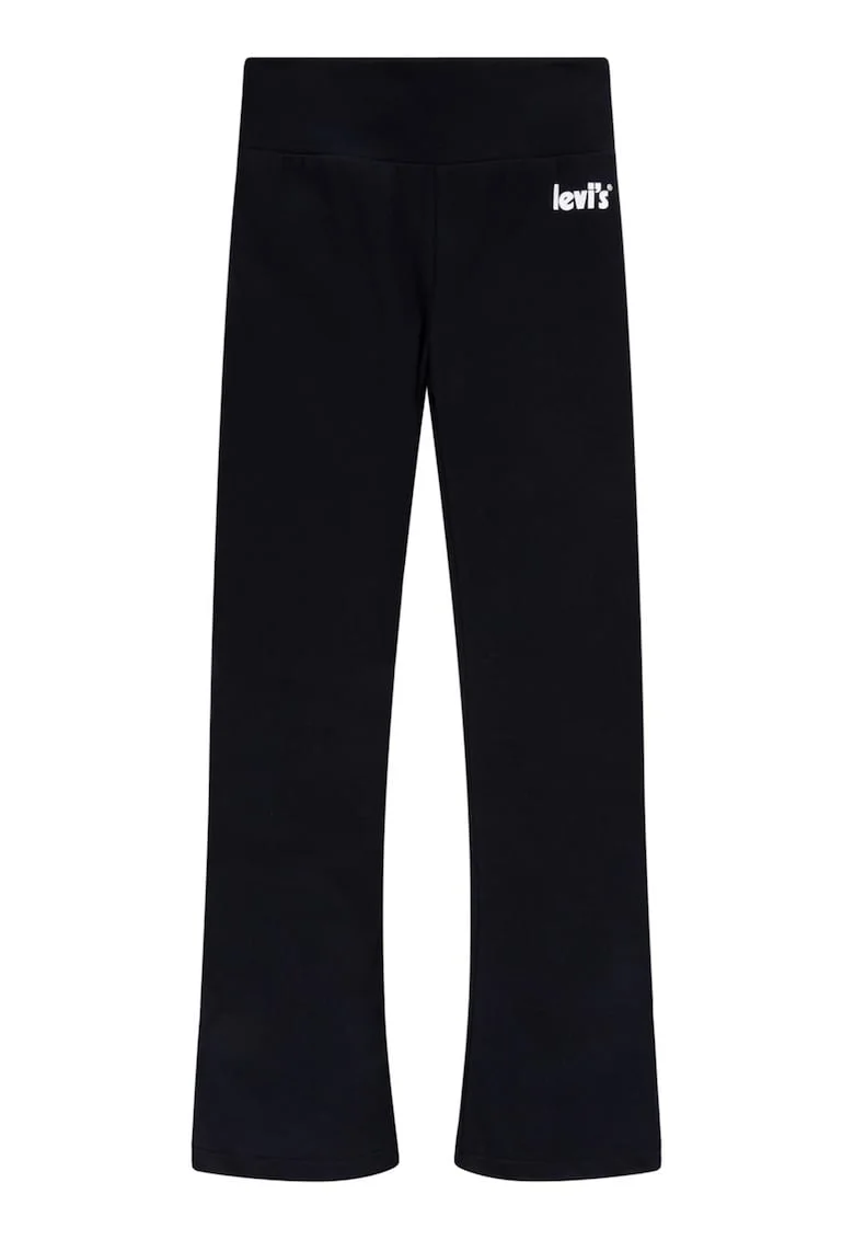 Pantaloni evazati cu logo discret