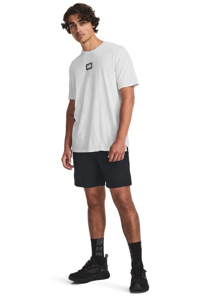 Tricou cu aspect decolorat pentru fitness Elevated Core, Gri deschis