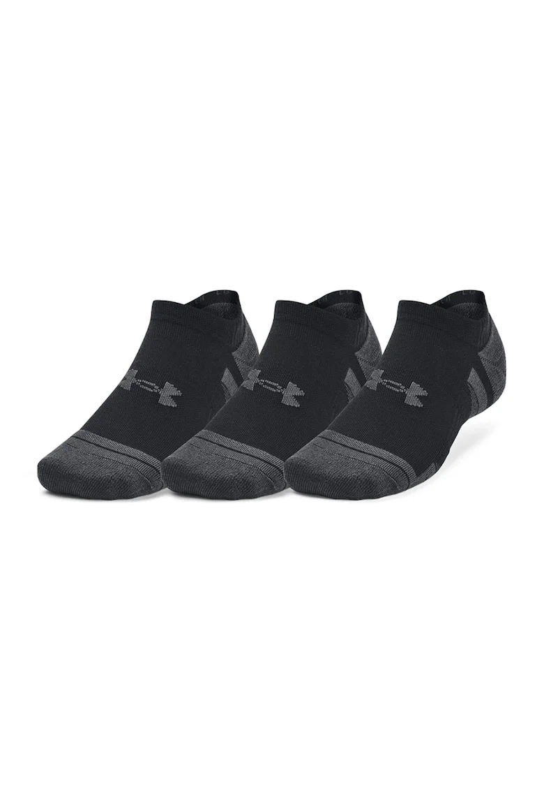Set de sosete pana la glezna unisex pentru fitness - 3 perechi, Negru/Gri