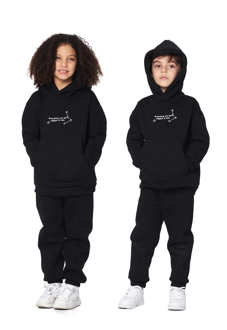 Pantaloni uni de trening Galaxy, Negru