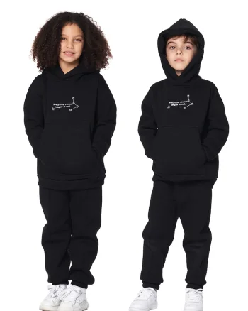 Pantaloni uni de trening Galaxy, Negru