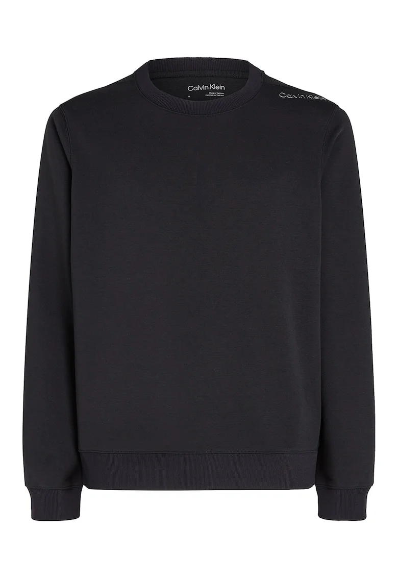 Bluza cu decolteu la baza gatului pentru fitness, Negru