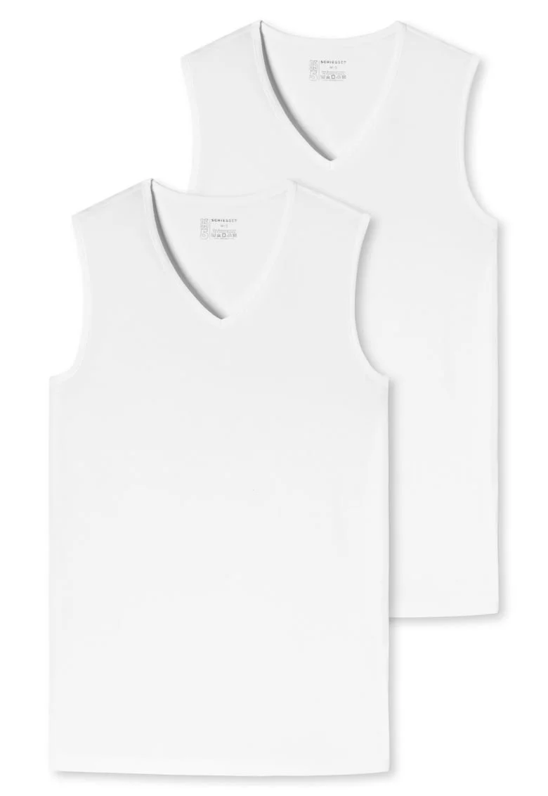 Set de topuri de casa cu decolteu in V - 2 piese, Alb