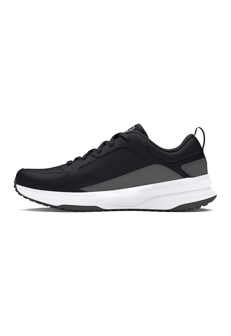 Pantofi Charged Edge din piele cu insertii din plasa pentru antrenament, Alb/Negru