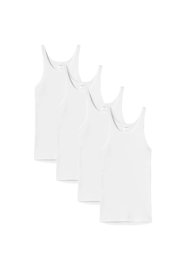 SCHIESSER Unterhemd 2er Pack - Original Doppelripp, Sport-Jacke, ärmellos 13967, Alb