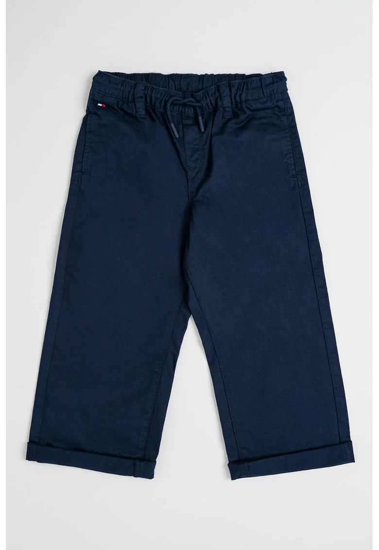 Pantaloni regular fit cu snururi, Bleumarin