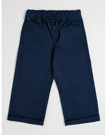 Pantaloni regular fit cu snururi, Bleumarin
