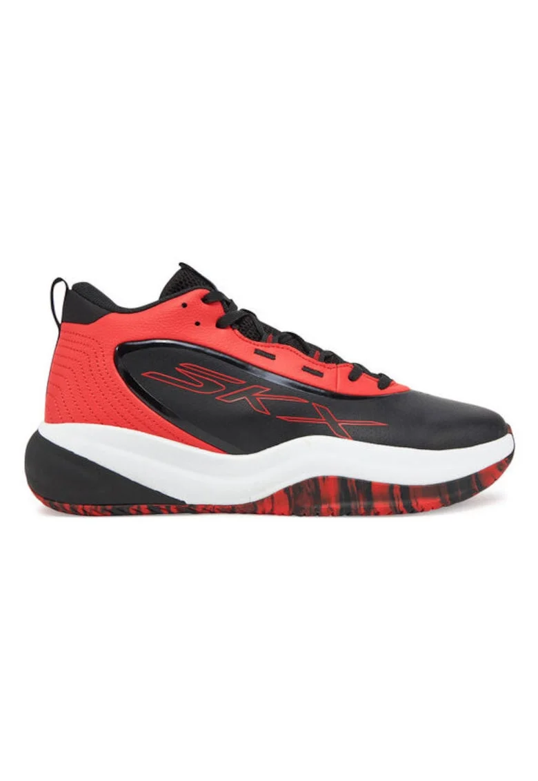 Pantofi pentru baschet barbati  304639760, Piele ecologica, Negru, Negru