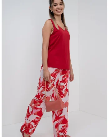 Top din amestec de modal, Rosu vermillion