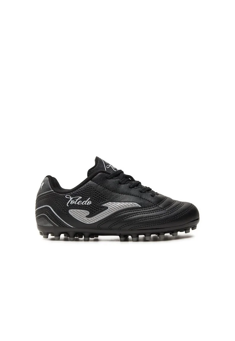 Ghete fotbal Copii,  304047, Piele ecologica, Alb, Negru,