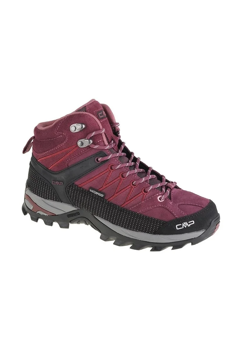 Ghete de trekking  Rigel Mid, Piele, Burgundy, Visiniu