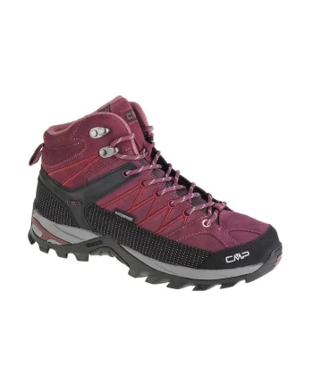 Ghete de trekking  Rigel Mid, Piele, Burgundy, Visiniu