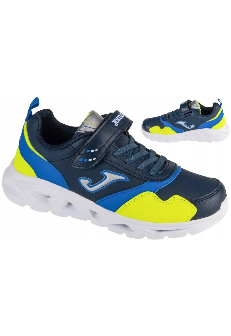 Pantofi sport copii,  Star Jr, piele ecologica, bleumarin/galben