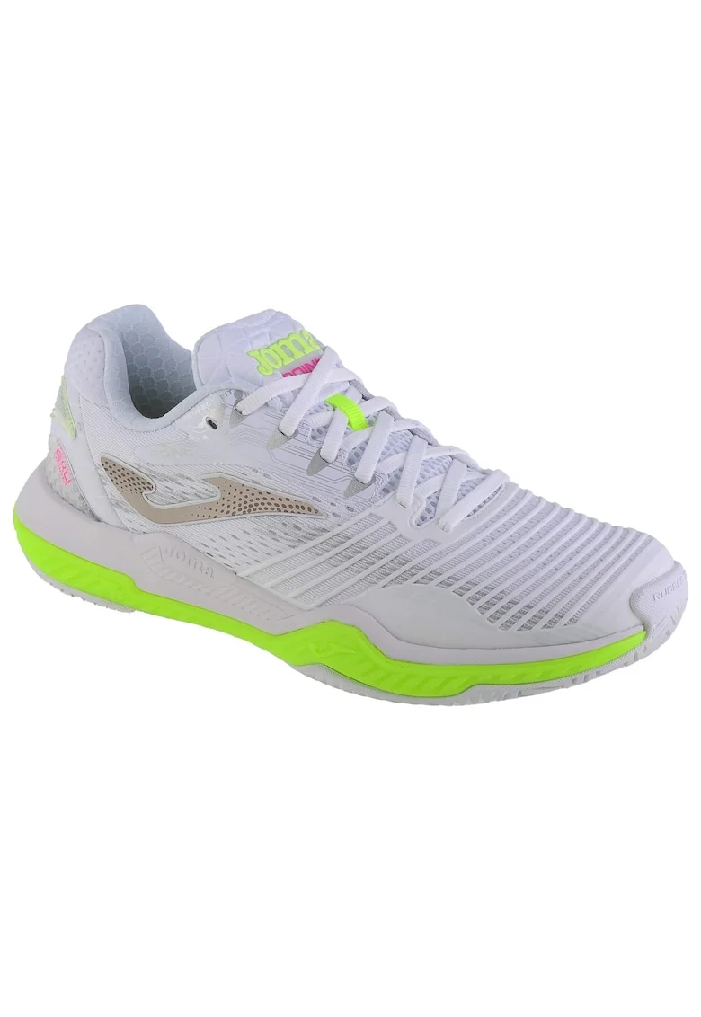 Pantofi tenis si squash pentru femei  Point, Alb/Verde,