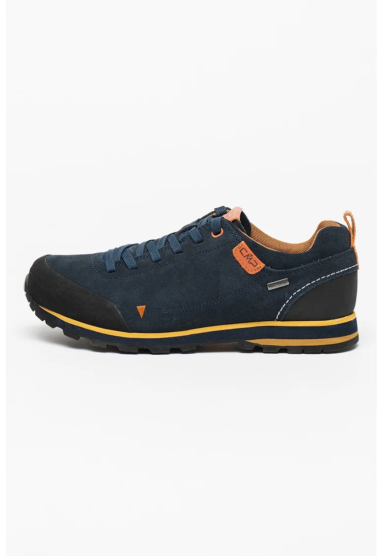 Pantofi impermeabili din piele intoarsa pentru drumetii Elettra, Negru/Bleumarin
