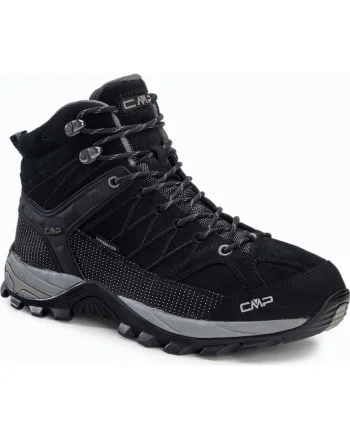 Pantofi de trekking,  Piele, Negru/Gri, Negru/Gri