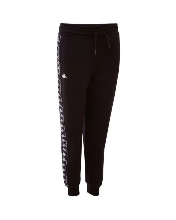 Pantaloni sport barbati,  Bumbac/ Poliester, Negru/ Alb,
