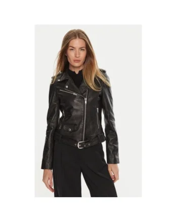 Geaca dama,  304328329, Piele naturala, Negru, Negru