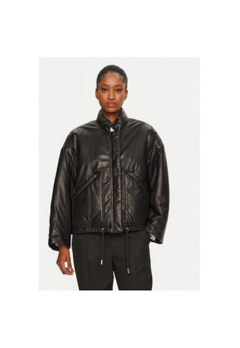 Geaca dama,  305062826, Piele naturala, Negru, Negru