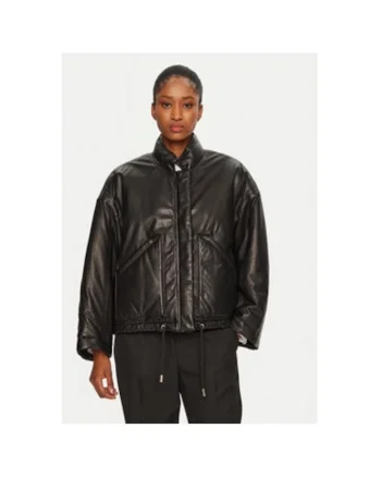Geaca dama,  305062826, Piele naturala, Negru, Negru
