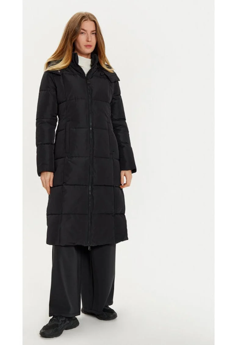 Geaca dama, Emporio Armani  303962708, Poliester, Negru, Negru