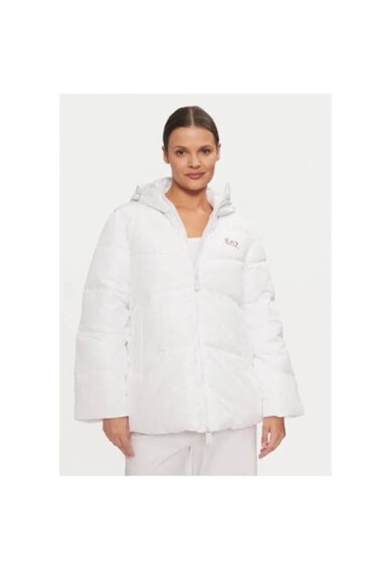Geaca dama, Emporio Armani  303961381, Poliamida, Alb, Alb