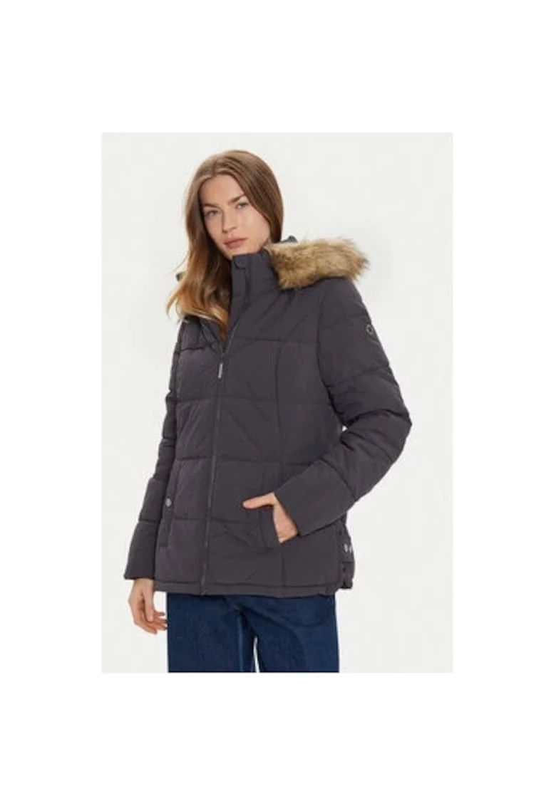 Geaca dama,  304422768, Nylon, Negru, Negru
