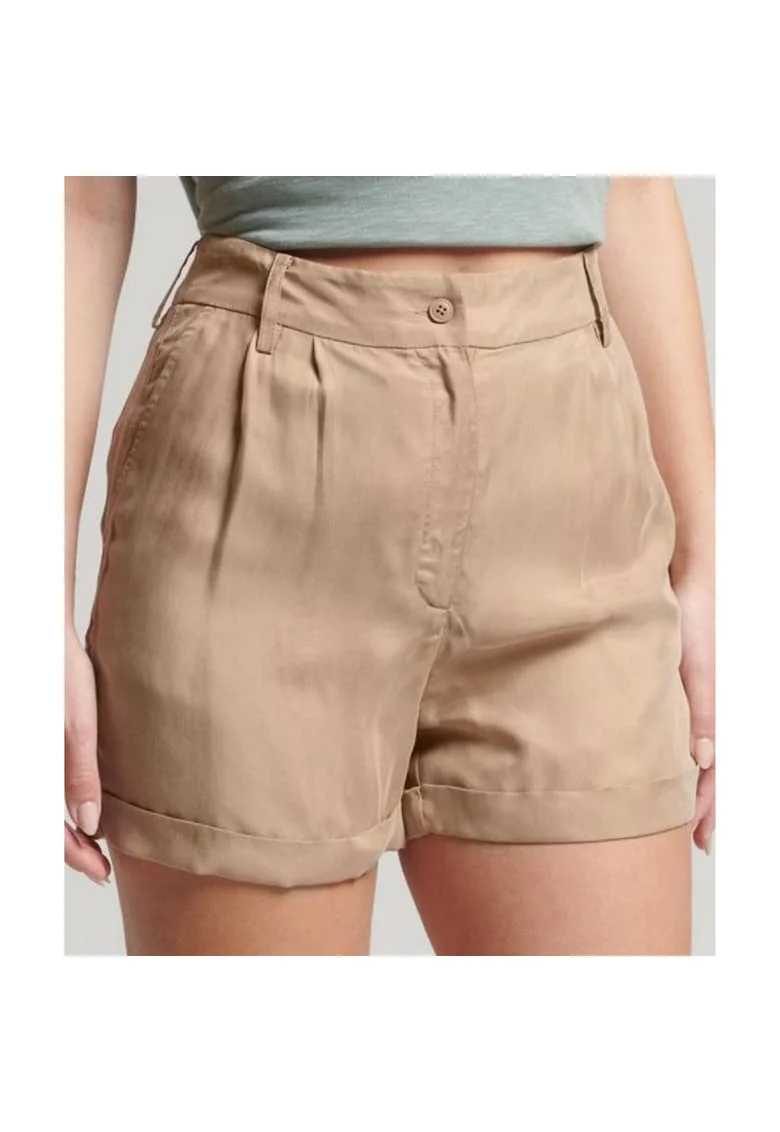 Pantaloni scurti Superdry Studios, cupro, bej,