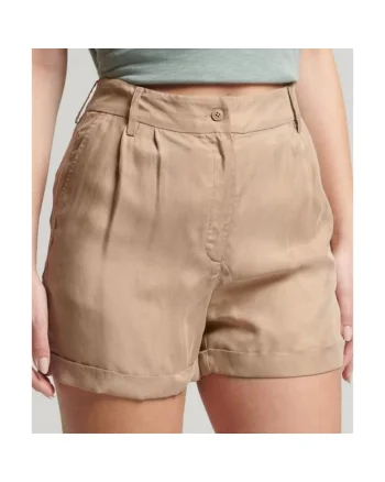 Pantaloni scurti Superdry Studios, cupro, bej,