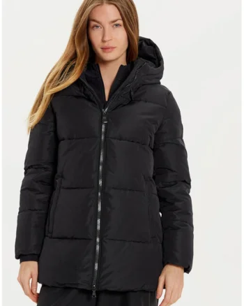 Geaca dama, Emporio Armani  303962661, Poliester, Negru, Negru