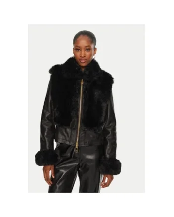Geaca dama,  304759345, Piele naturala, Negru, Negru