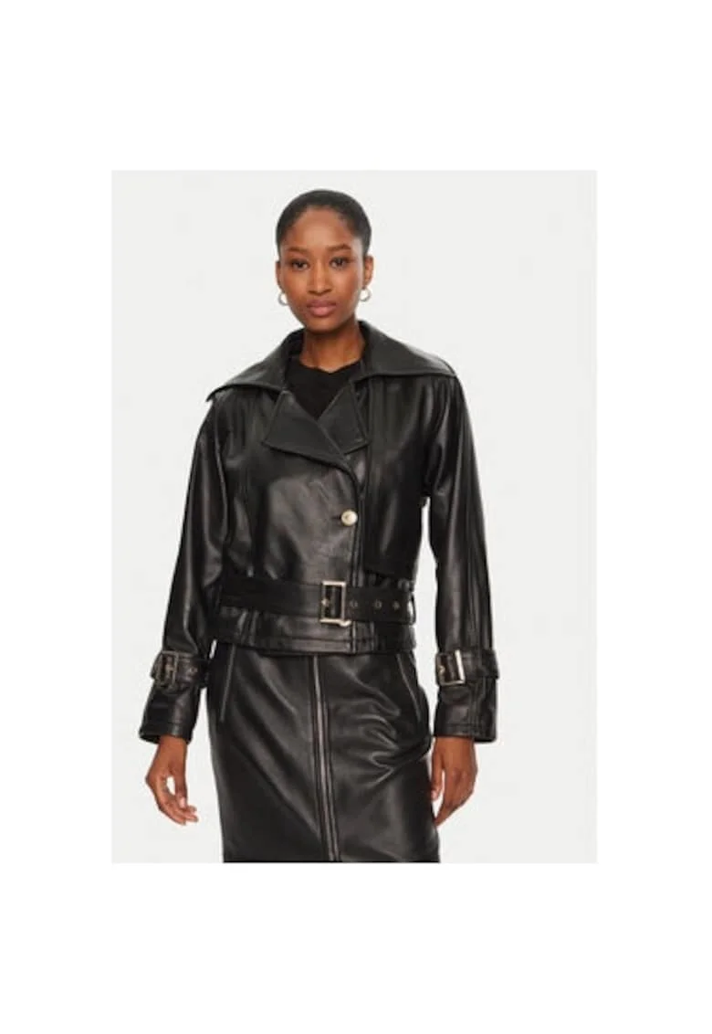 Geaca dama,  304759284, Piele naturala, Negru, Negru