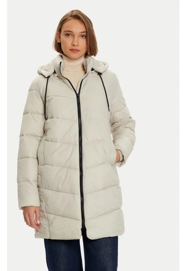 Geaca dama,  304751813, Nylon, Bej, Bej