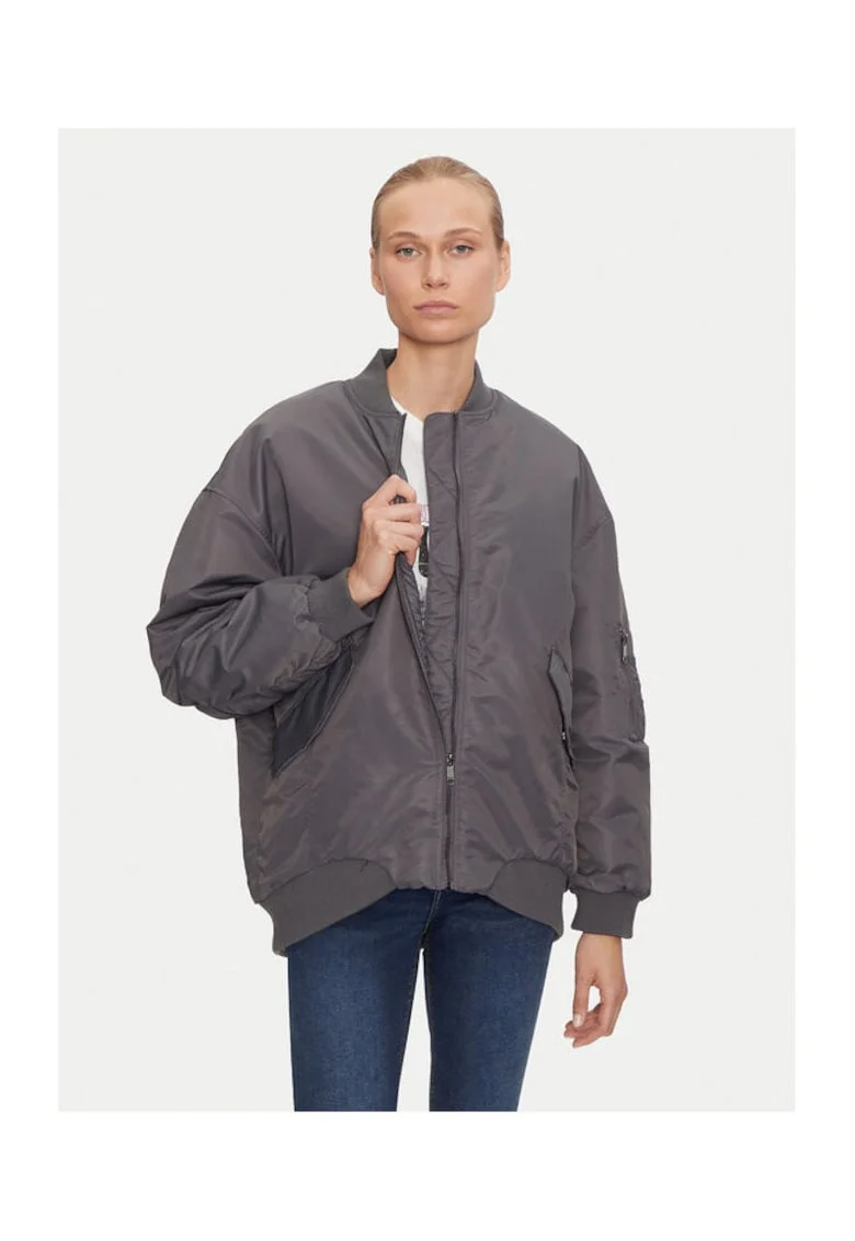 Geaca dama,  304499548, Nylon, Gri, Gri