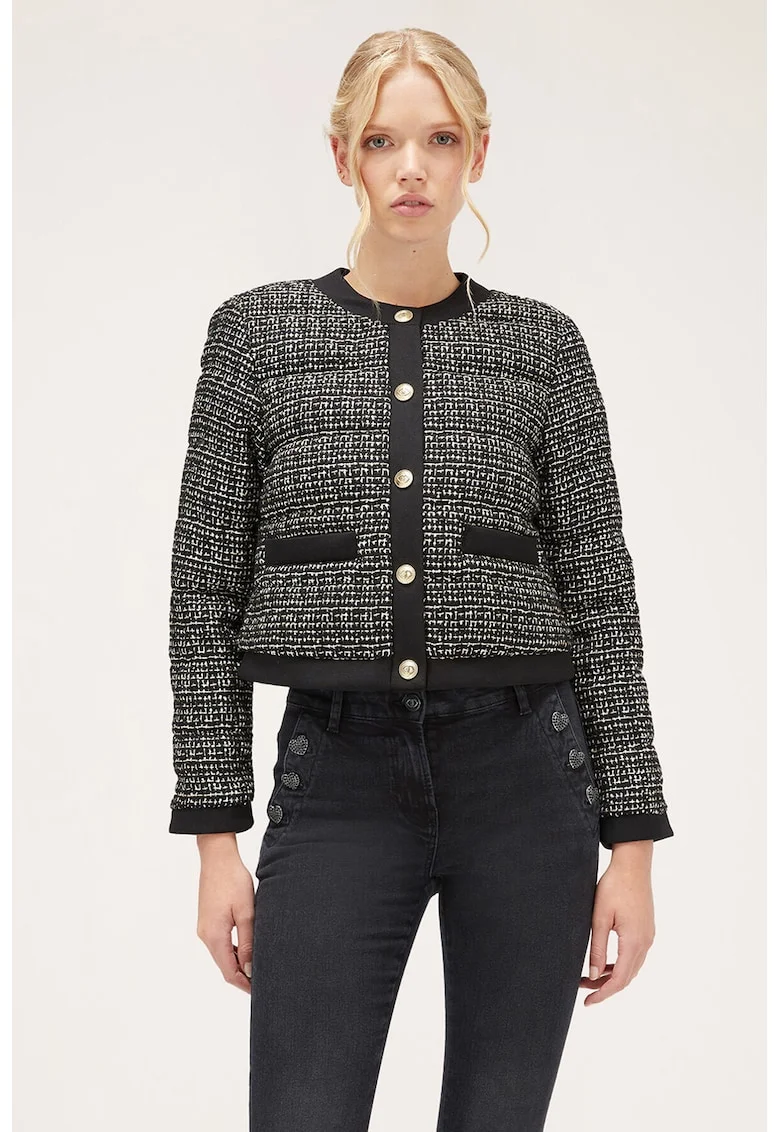 Jacheta crop, Alb/Negru