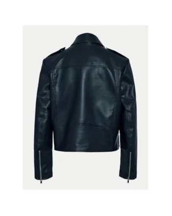 Geaca dama,  304807930, Piele ecologica, Negru, Negru