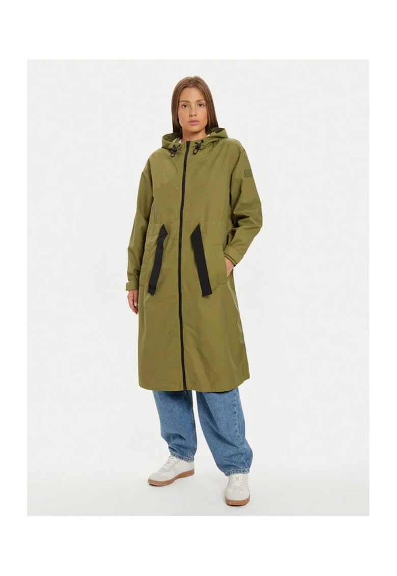 Jacheta dama,  304302619, Bumbac/Nylon, Verde, Verde