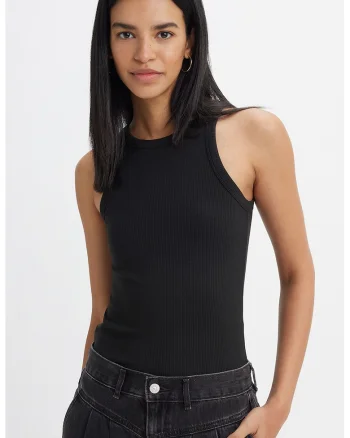 Top slim fit din amestec de modal Dreamy, Negru
