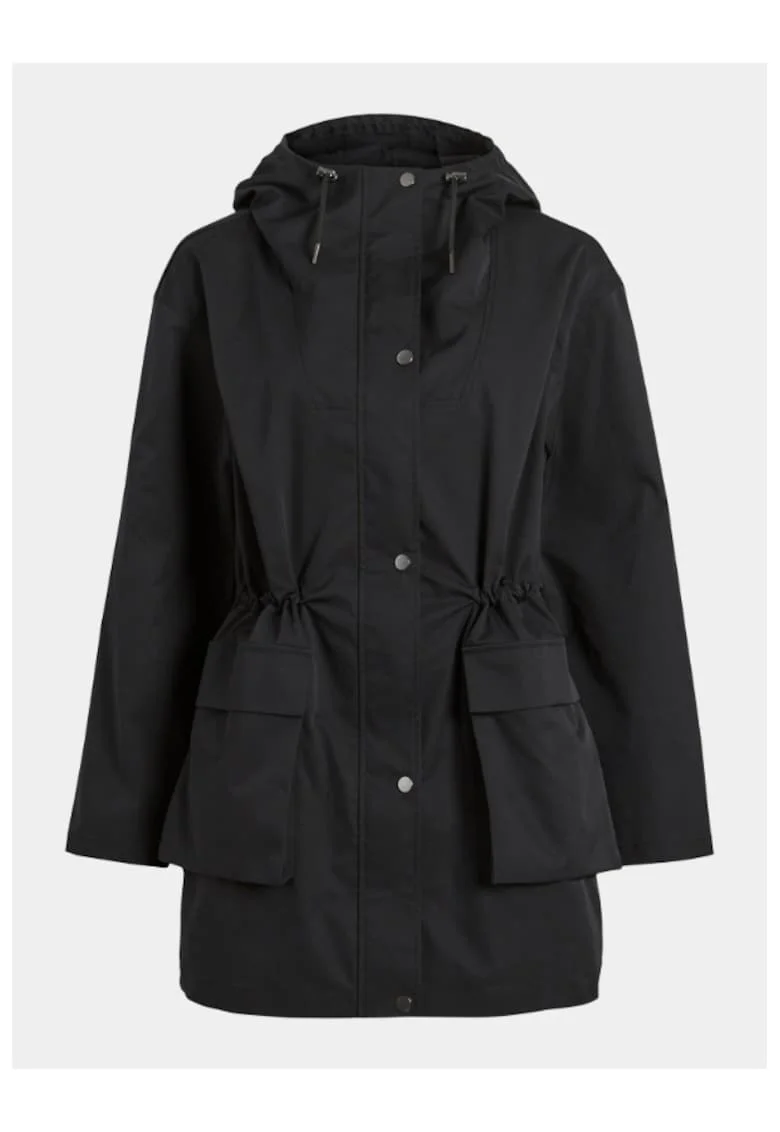 Geaca parka dama,  303499662, Poliester, Negru