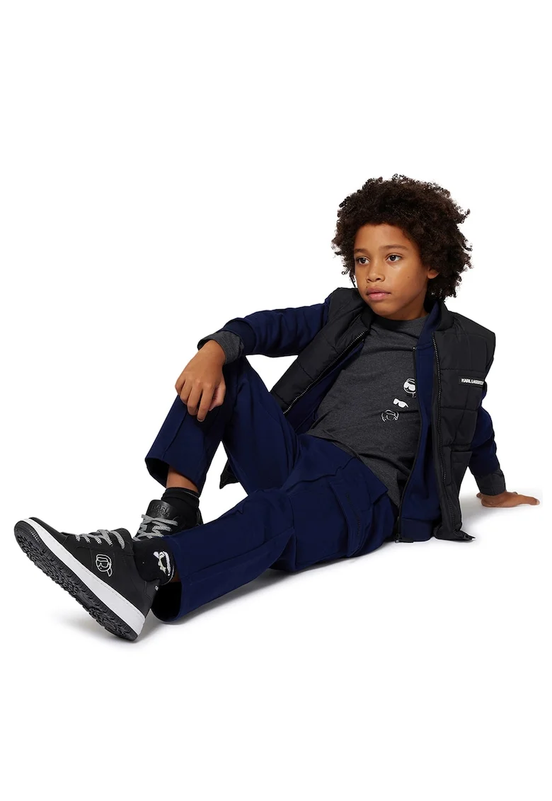 Pantaloni cargo cu croiala dreapta, Albastru indigo