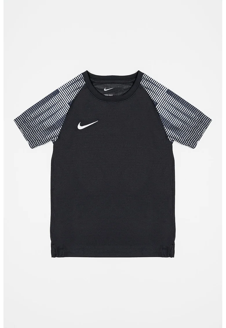 Tricou cu tehnologie Dri-Fit pentru fotbal Academy, Alb/Negru